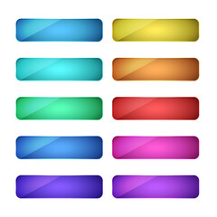 simple 3D colorful glossy buttons.shape board or frame vector