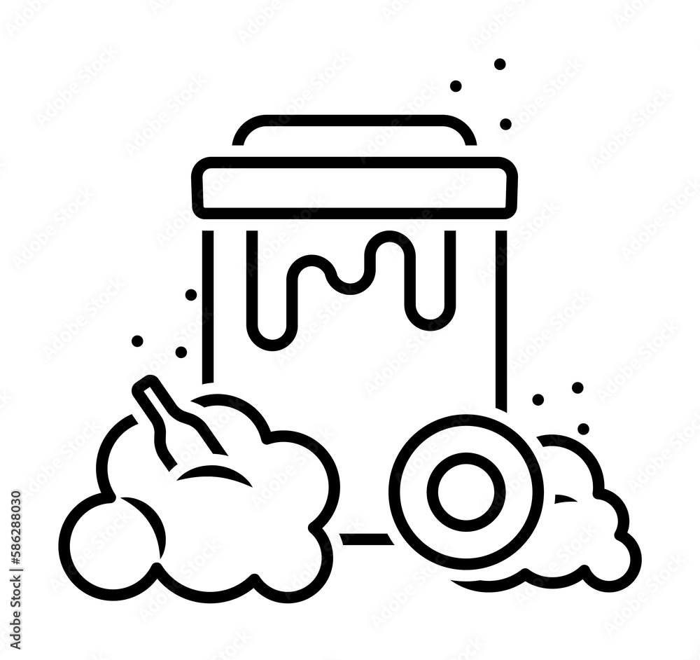 Poster bin, waste, garbage icon. element of earth pollution icon for mobile concept and web apps. detailed 