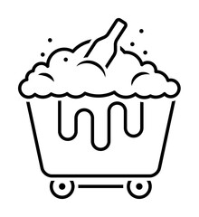 trash, container, bin icon. Element of earth pollution icon for mobile concept and web apps. Detailed trash, container, bin icon can be used for web and mobile