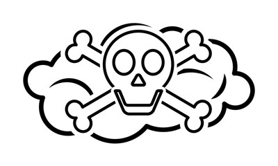 skull, dangerous, poison icon. Element of earth pollution icon for mobile concept and web apps. Detailed skull, dangerous, poison icon can be used for web and mobile