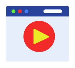 video player in browser colored icon