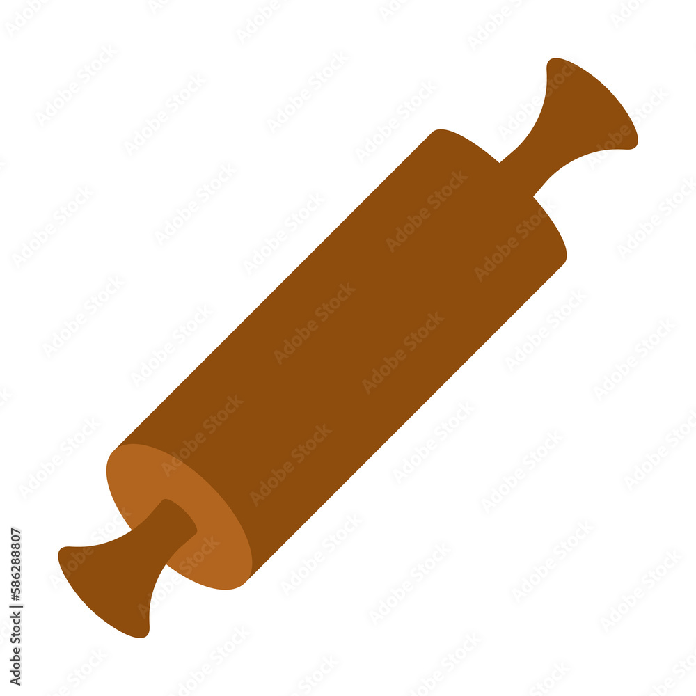 Poster rolling pin colored illustration. element of colored food icon for mobile concept and web apps. deta