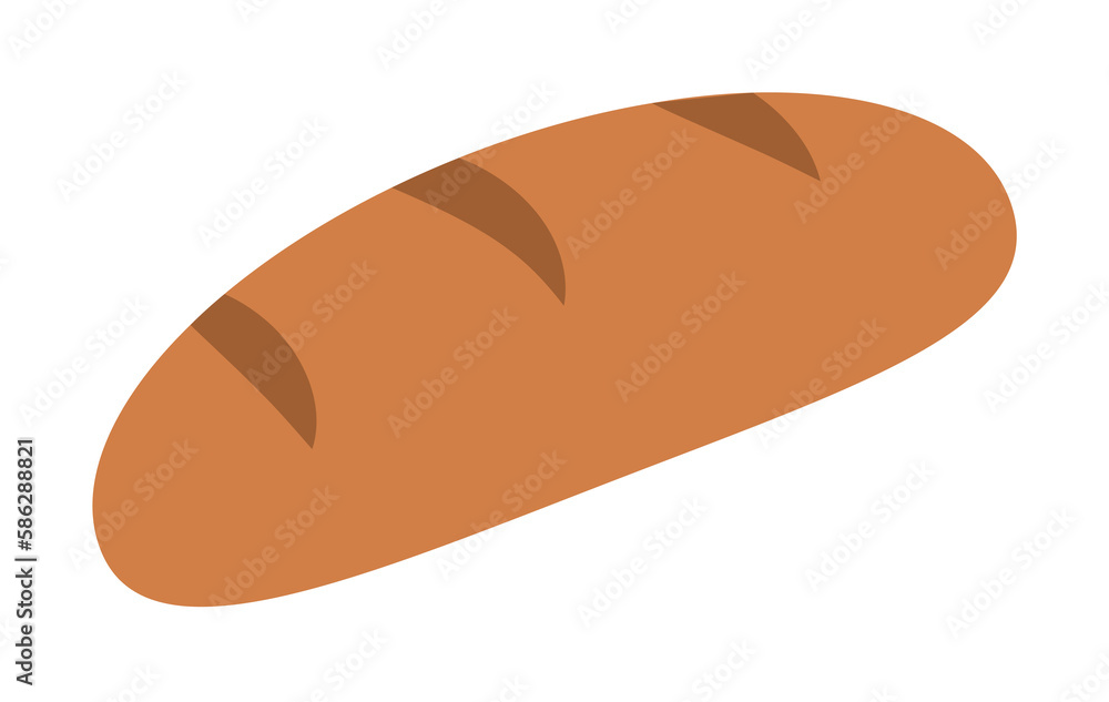 Poster bread colored illustration. element of colored food icon for mobile concept and web apps. detailed b