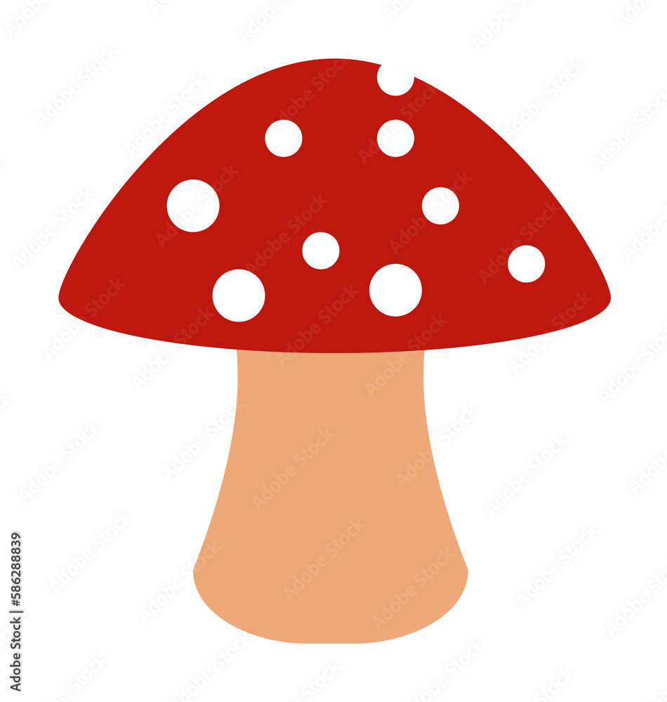 Poster mushroom colored illustration. element of colored food icon for mobile concept and web apps. detaile