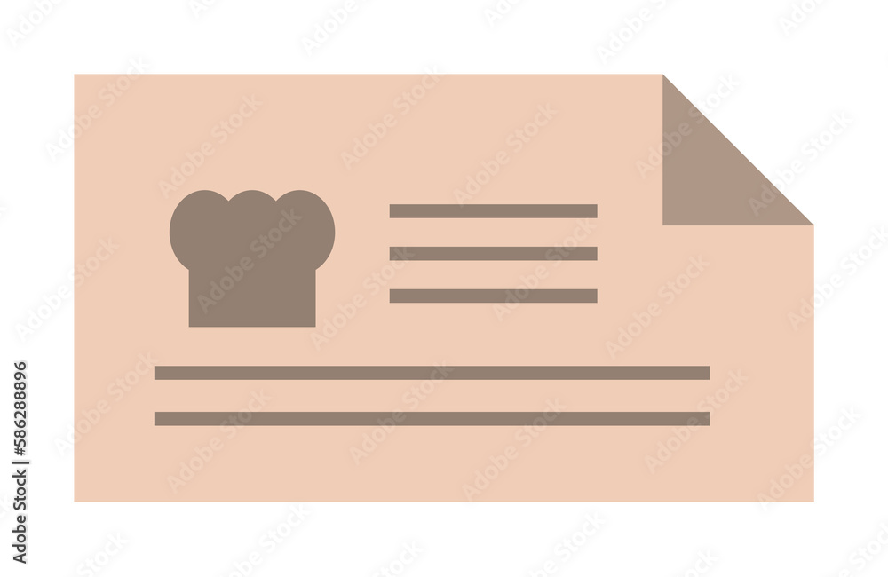 Poster menu from the chef colored illustration. element of colored food icon for mobile concept and web app