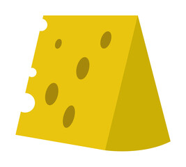 piece of cheese colored illustration. Element of colored food icon for mobile concept and web apps. Detailed piece of cheese icon can be used for web and mobile