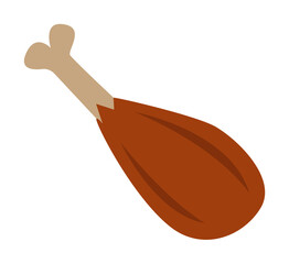 roast turkey colored illustration. Element of colored food icon for mobile concept and web apps. Detailed roast turkey icon can be used for web and mobile