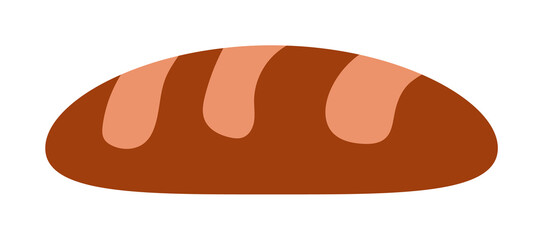 loaf of bread colored illustration. Element of colored food icon for mobile concept and web apps. Detailed loaf of bread icon can be used for web and mobile
