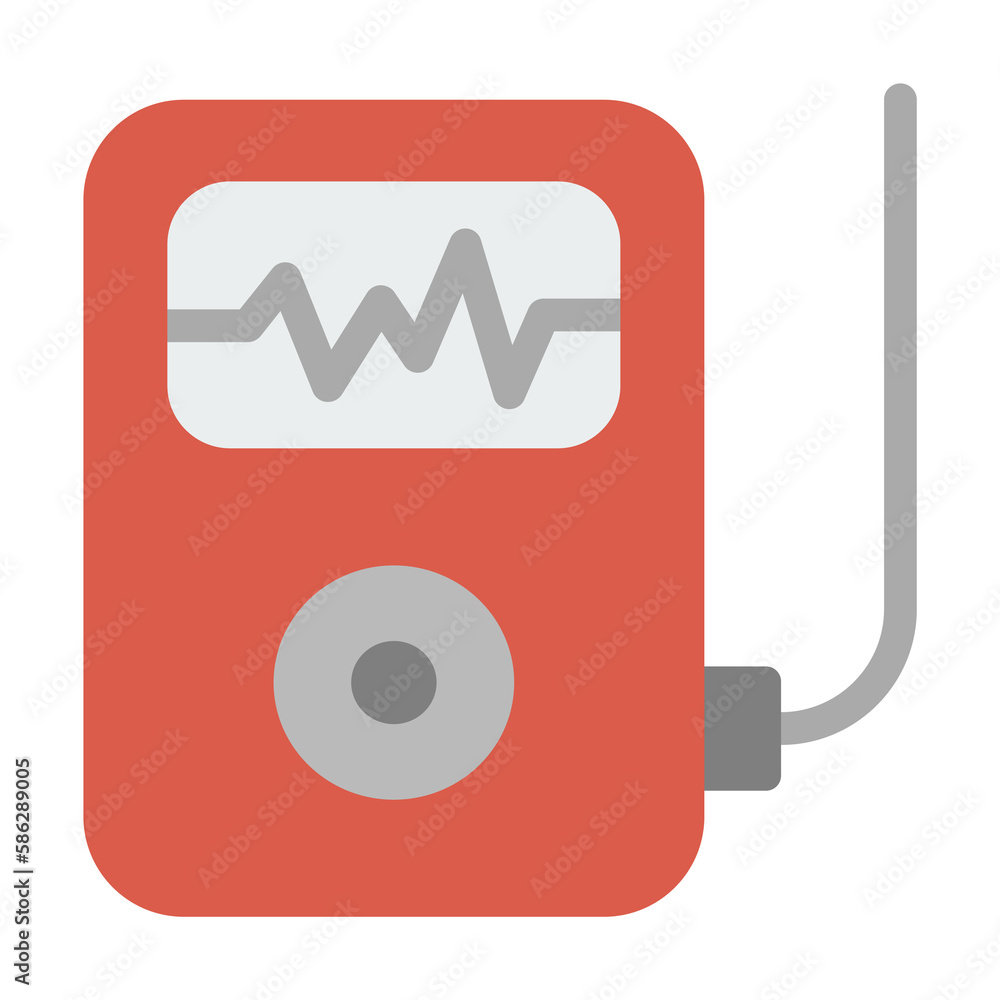 Poster mp3 player icon. simple color elements of rock n roll icons for ui and ux, website or mobile applica