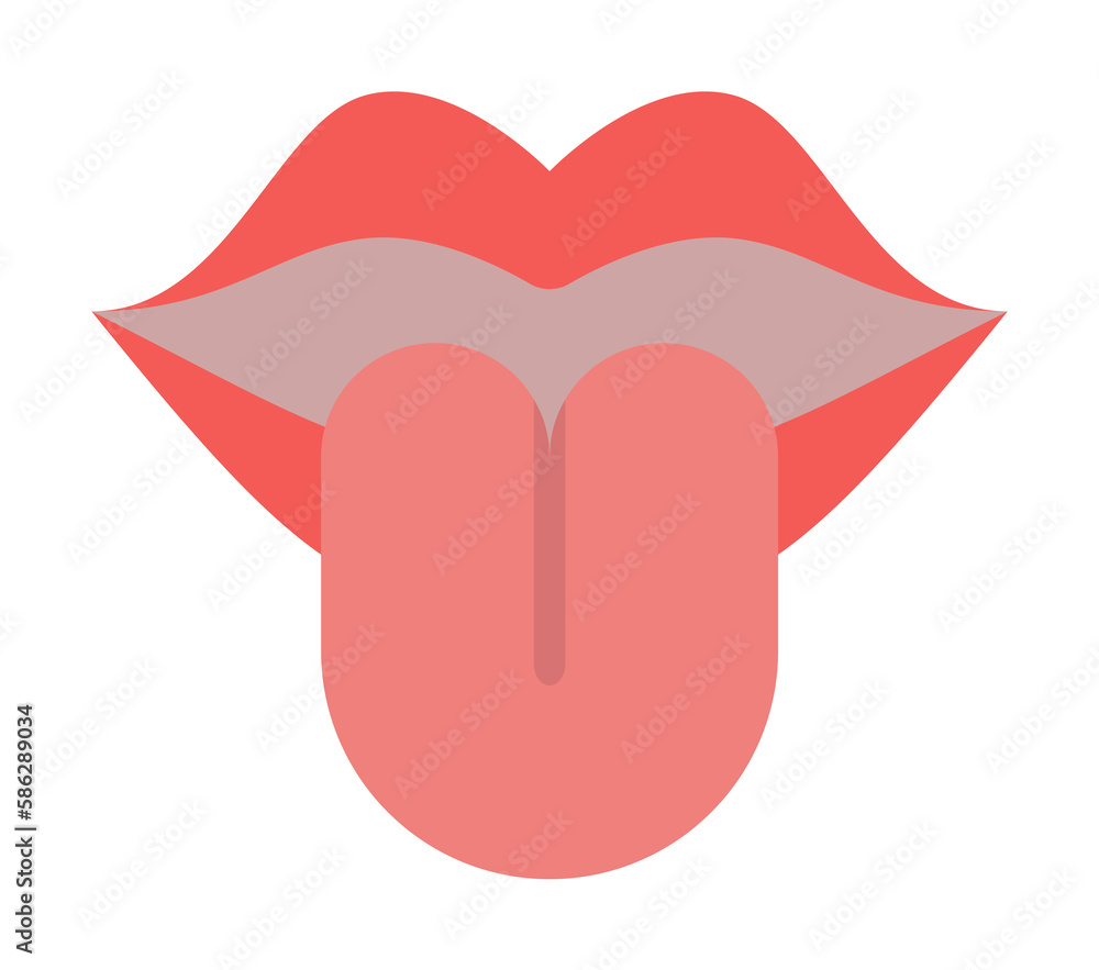Poster lips icon. simple color elements of rock n roll icons for ui and ux, website or mobile application