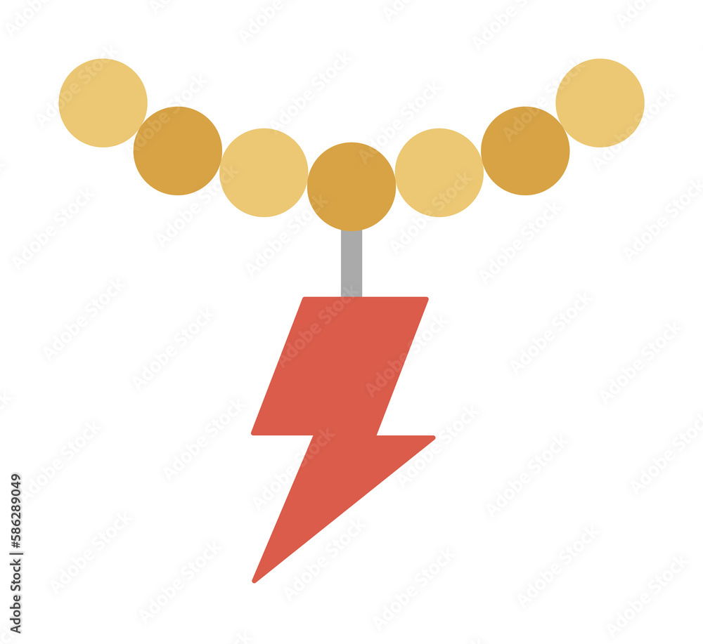 Poster necklace icon. simple color elements of rock n roll icons for ui and ux, website or mobile applicati