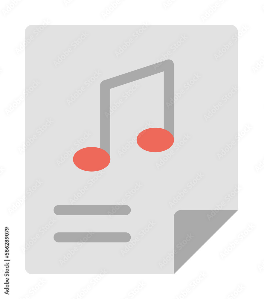 Poster paper, note icon. simple color elements of rock n roll icons for ui and ux, website or mobile applic