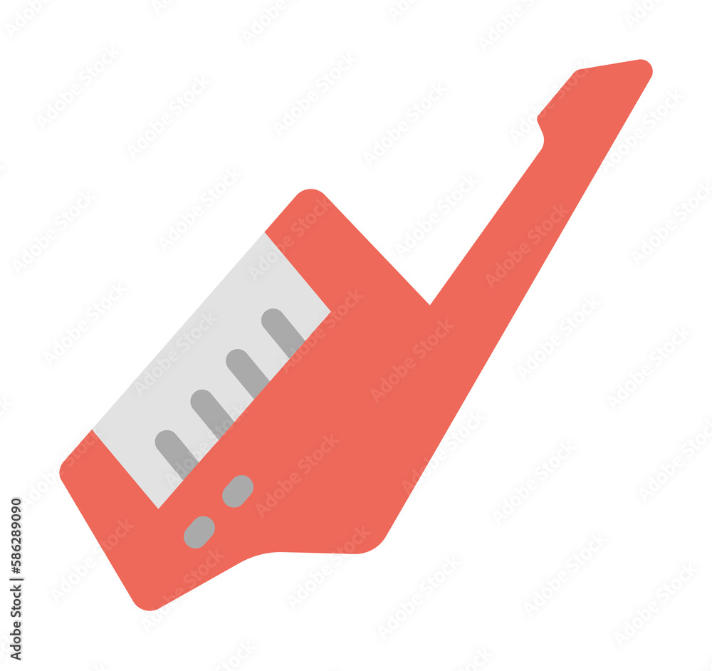 Poster keytar icon. simple color elements of rock n roll icons for ui and ux, website or mobile application