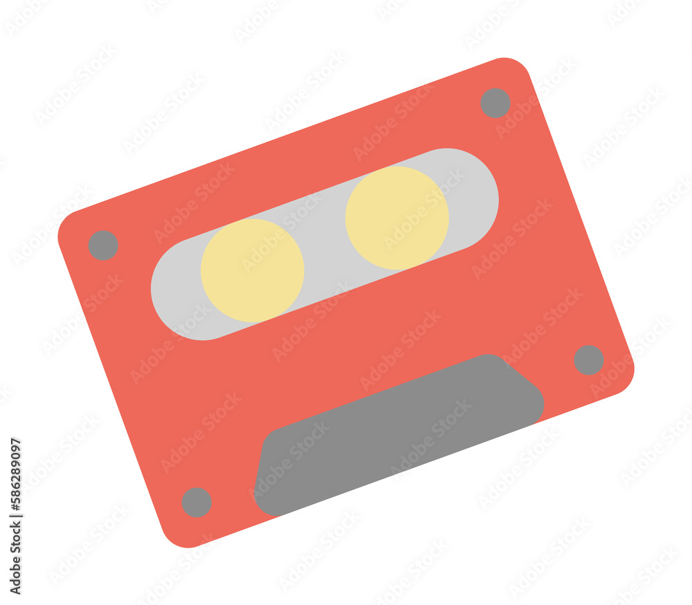 Poster cassette icon. simple color elements of rock n roll icons for ui and ux, website or mobile applicati