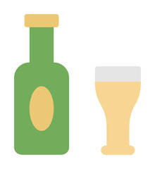 Drinks, goblet icon. Simple color elements of rock n roll icons for ui and ux, website or mobile application