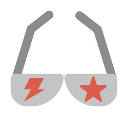 Sunglasses icon. Simple color elements of rock n roll icons for ui and ux, website or mobile application
