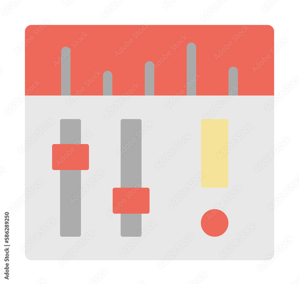 Poster mixer icon. simple color elements of rock n roll icons for ui and ux, website or mobile application