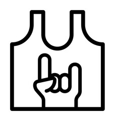 Clothe, shirt icon. Simple line, outline elements of rock n roll icons for ui and ux, website or mobile application