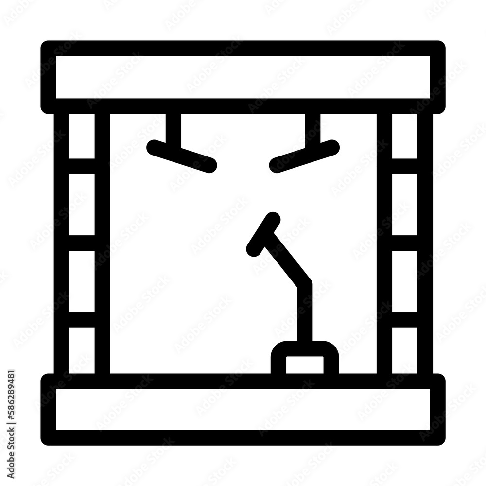 Poster stage icon. simple line, outline elements of rock n roll icons for ui and ux, website or mobile appl