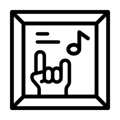Portrait icon. Simple line, outline elements of rock n roll icons for ui and ux, website or mobile application
