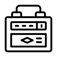 Amplifier icon. Simple line, outline elements of rock n roll icons for ui and ux, website or mobile application