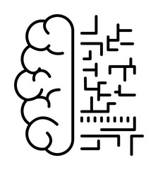 Brain chip school icon. Element of school
