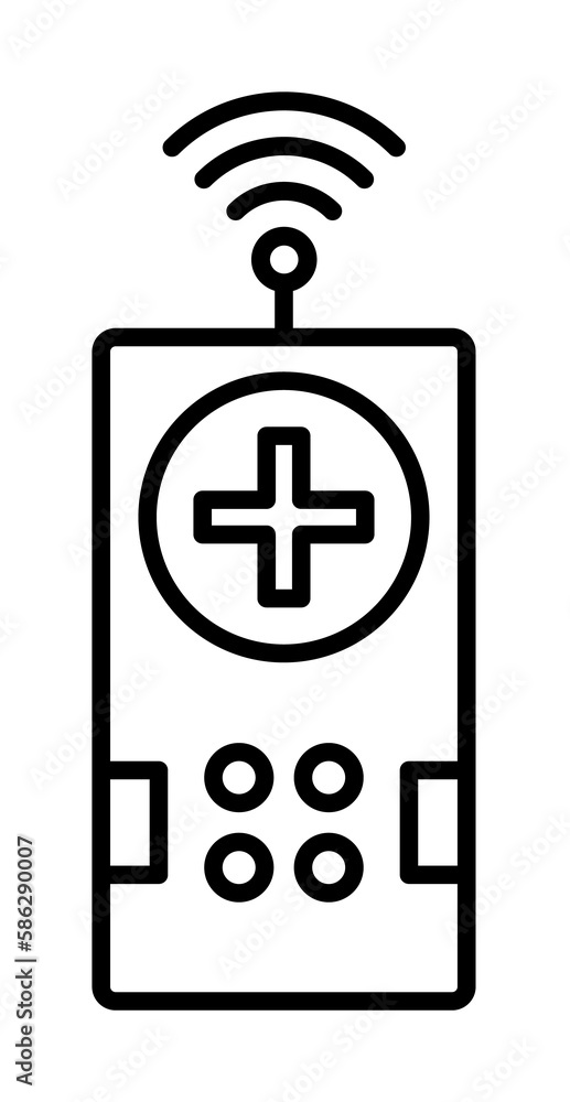 Aufkleber remote control icon. element of smart house icon for mobile concept and web apps. thin line remote c