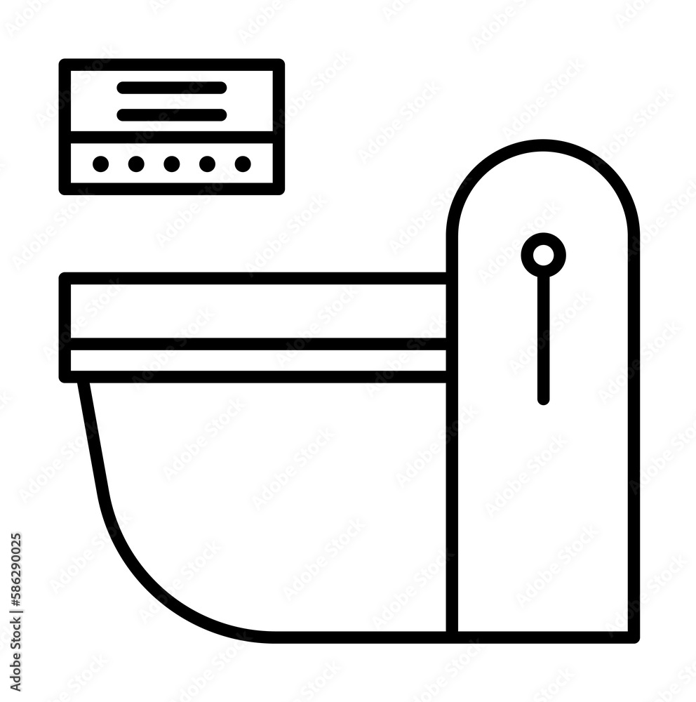 Aufkleber smart bathroom icon. element of smart house icon for mobile concept and web apps. thin line smart ba
