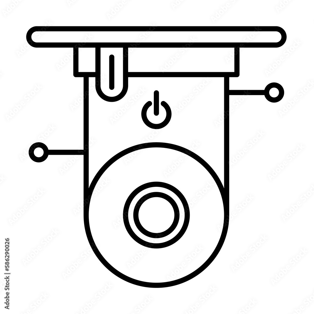 Aufkleber smart camera icon. element of smart house icon for mobile concept and web apps. thin line smart came