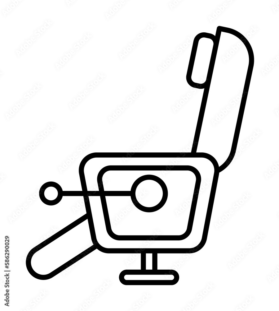 Poster smart chair icon. element of smart house icon for mobile concept and web apps. thin line smart chair