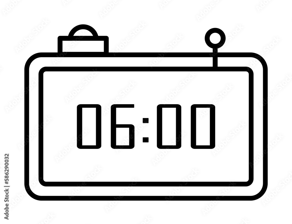 Aufkleber smart clock timer icon. element of smart house icon for mobile concept and web apps. thin line smart