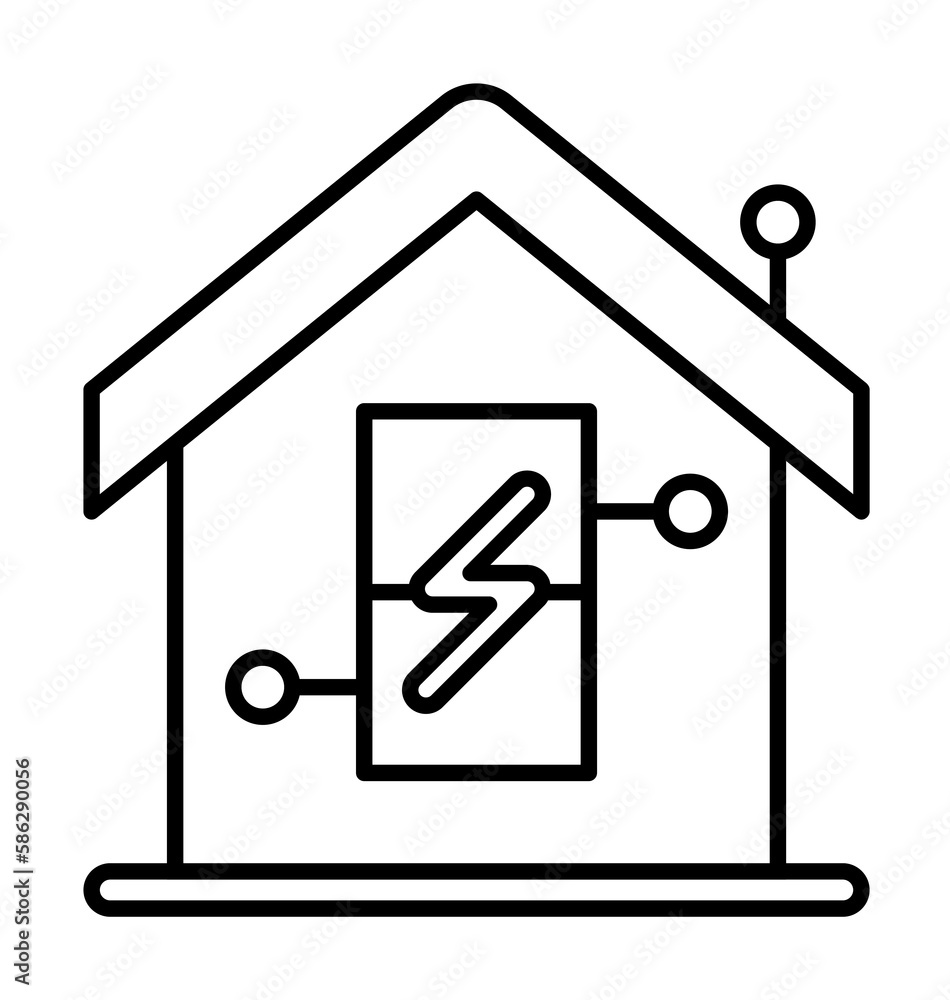 Aufkleber smart energy consumption icon. element of smart house icon for mobile concept and web apps. thin lin