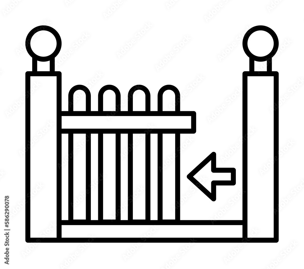 Aufkleber smart gate icon. element of smart house icon for mobile concept and web apps. thin line smart gate i