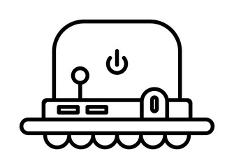 robot vacuum cleaner icon. Element of smart house icon for mobile concept and web apps. Thin line robot vacuum cleaner icon can be used for web and mobile