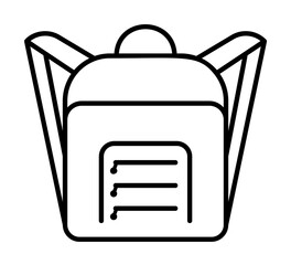 School backpack bag icon. Element of school