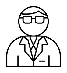 Teacher glasses school icon. Element of school