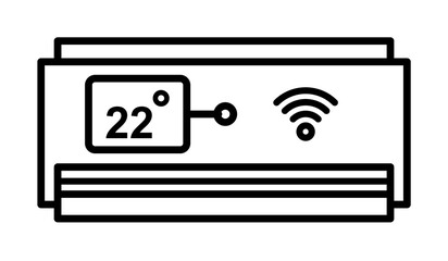 Smart air conditioner icon. Element of smart house icon for mobile concept and web apps. Thin line Smart air conditioner icon can be used for web and mobile