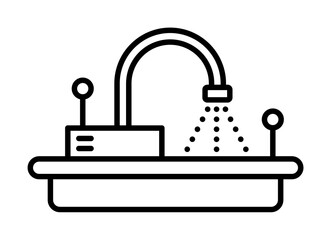 Smart faucet icon. Element of smart house icon for mobile concept and web apps. Thin line Smart faucet icon can be used for web and mobile