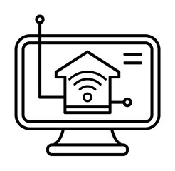 Smart home control icon. Element of smart house icon for mobile concept and web apps. Thin line Smart home control icon can be used for web and mobile