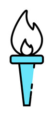 Torch, sport, sport icon. Element of color sport icon. Premium quality graphic design icon. Signs and symbols collection icon for websites, web design, mobile app