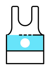 Shirt, jersey, sport icon. Element of color sport icon. Premium quality graphic design icon. Signs and symbols collection icon for websites, web design, mobile app