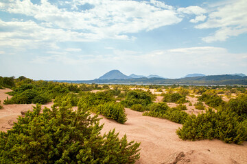 View of Lake Korission at Issos Beach, Corfu