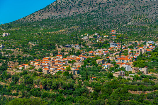 Oitylo village in Greek peninsula Peloponesse