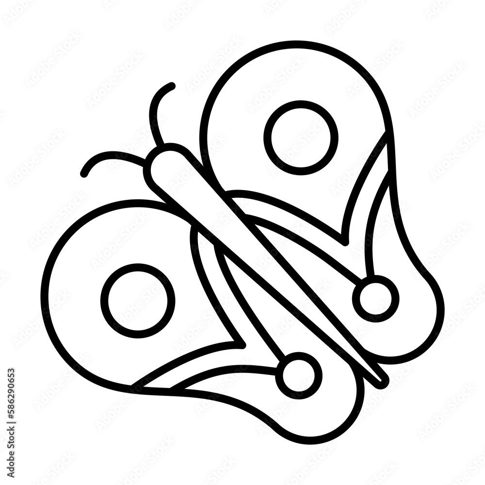 Poster butterfly icon. simple line, outline elements of spring icons for ui and ux, website or mobile appli