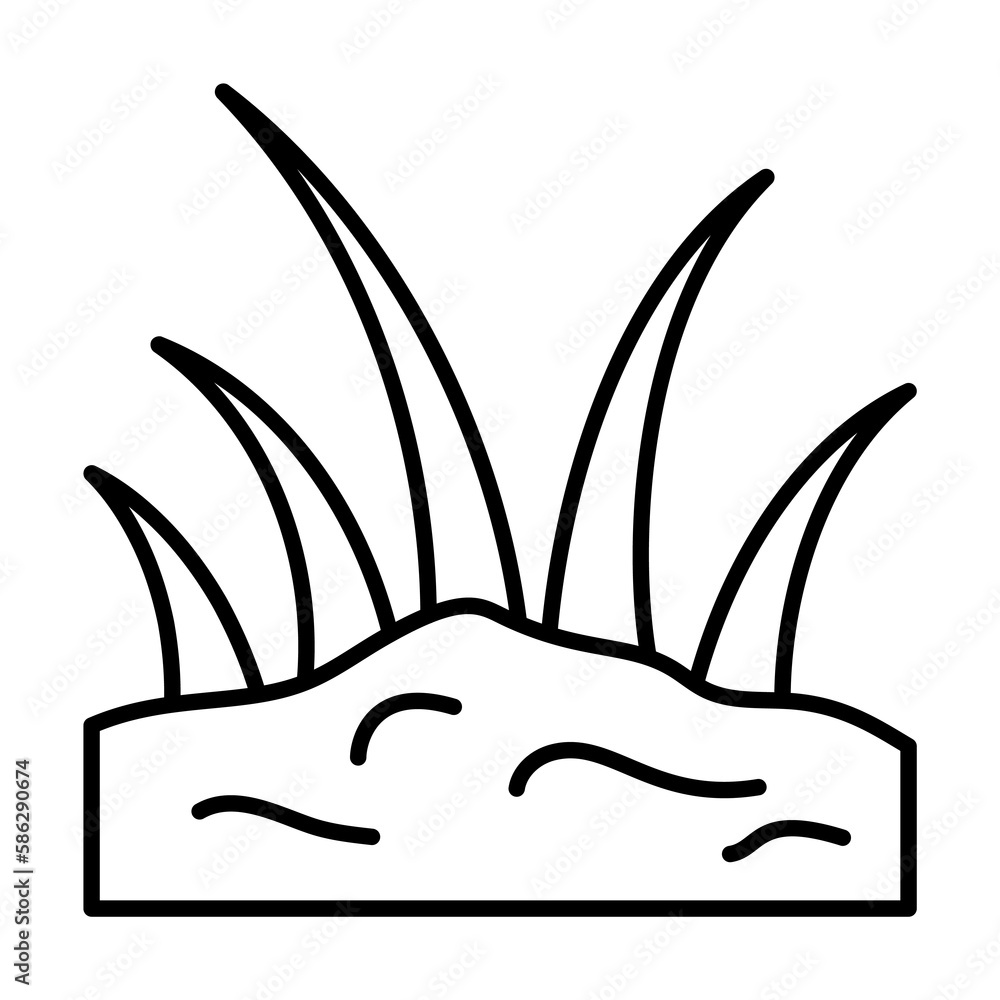 Poster spring, grass icon. simple line, outline elements of spring icons for ui and ux, website or mobile a