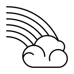 Rainbow, cloud icon. Simple line, outline elements of spring icons for ui and ux, website or mobile application