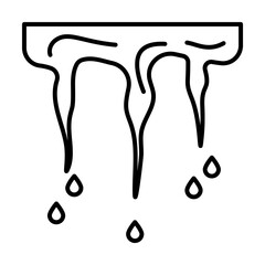 Ice, melting icon. Simple line, outline elements of spring icons for ui and ux, website or mobile application