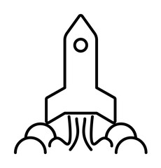 rocket icon. Element of sturt up icon for mobile concept and web apps. Thin line rocket icon can be used for web and mobile