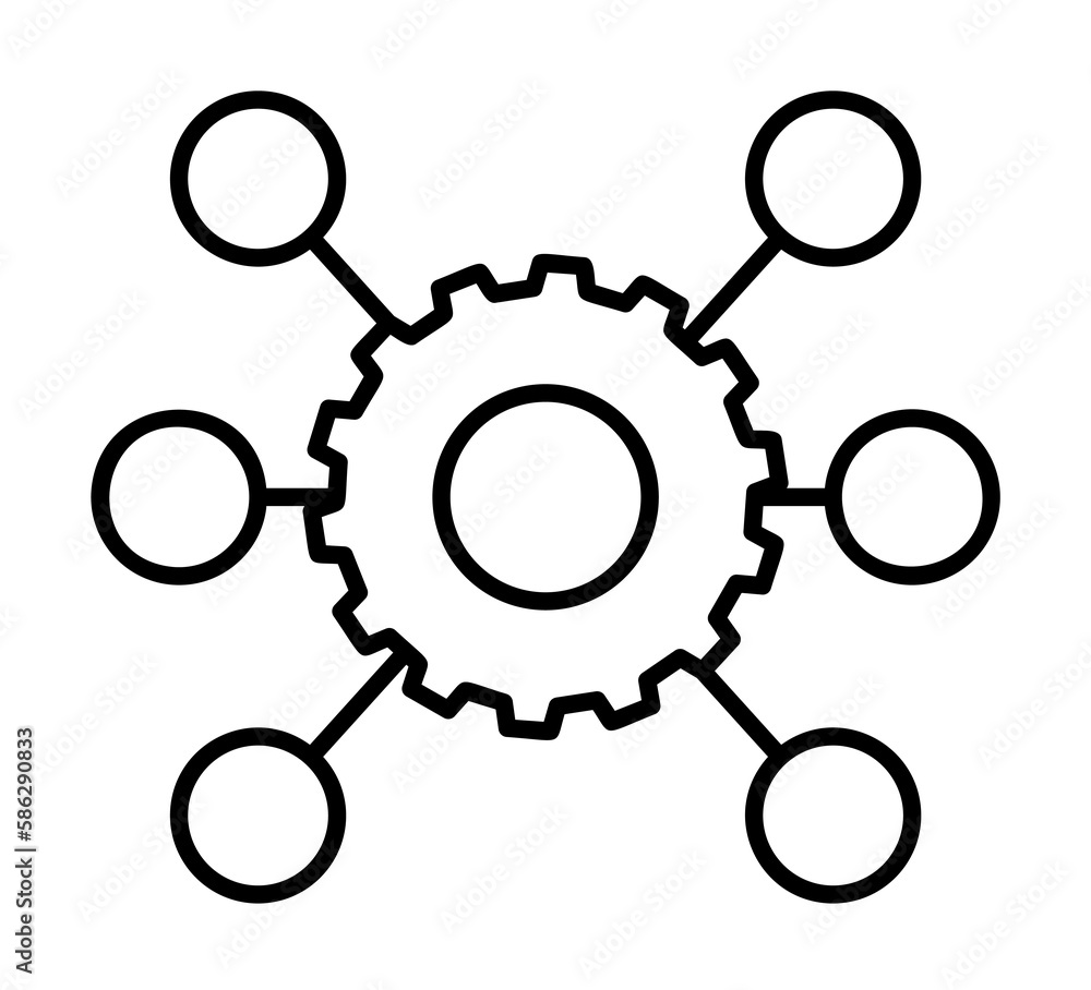 Aufkleber different mechanisms icon. element of sturt up icon for mobile concept and web apps. thin line diffe