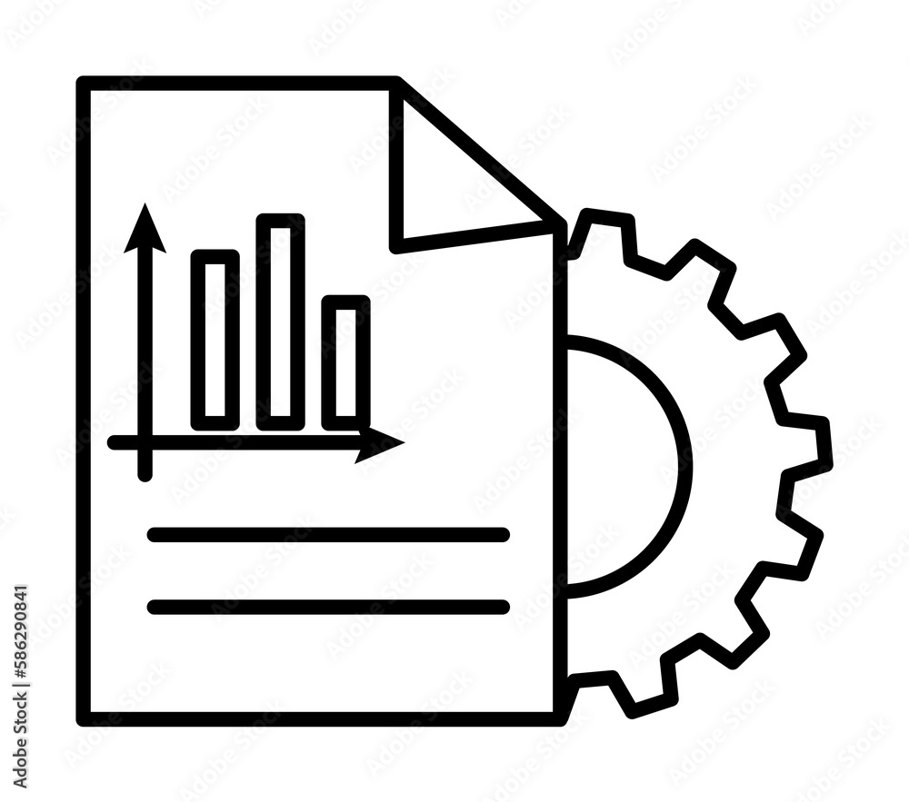Poster report management icon. element of sturt up icon for mobile concept and web apps. thin line report m